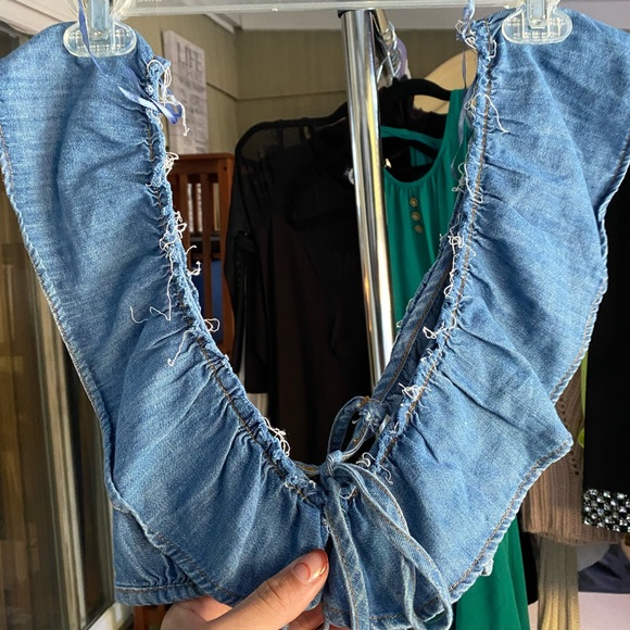 Denim crop top - Picture 1 of 5